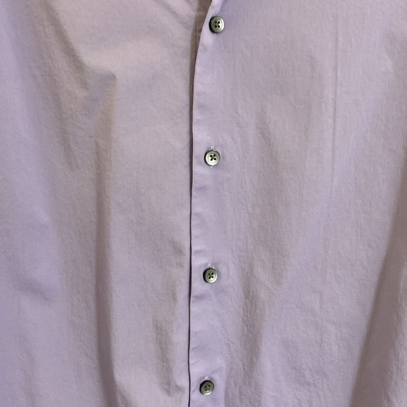 Express Men's Medium Long Sleeve Button Lavender Fitted Shirt with Stretch - Picture 3 of 9